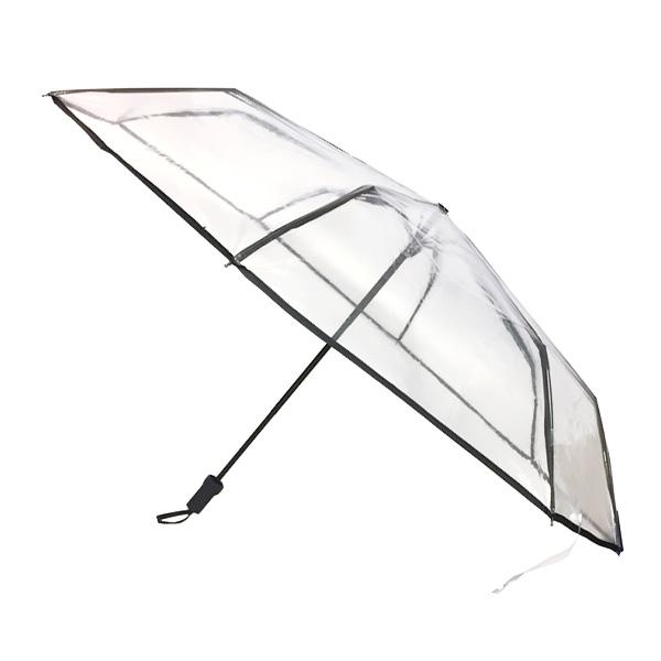 【アイテム説明】視界がクリアな8本骨、透明の折りたたみ傘。コンパクトに携帯できます。専用袋付き。カラーはブラックとホワイトです。【サイズ】55cm収納時：27x10x5cm【重要】324g【材質】POE　スチール　PP【JAN】458032...
