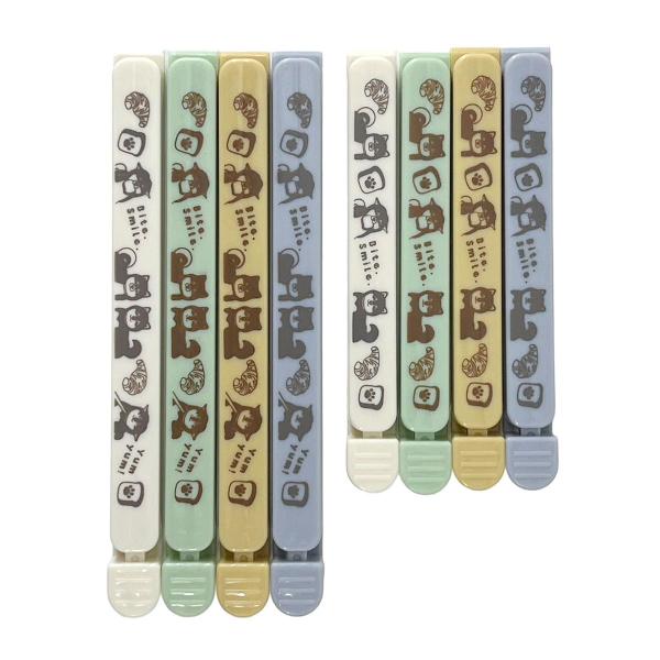 キッチンに便利なクリップ8個セット。【サイズ】M　約W14×H120×D12mmL　約W14×H155×D12mm【材質】ポリプロピレン【JAN】4573218643315【パッケージサイズ】240×150×27mm【関連キーワード】