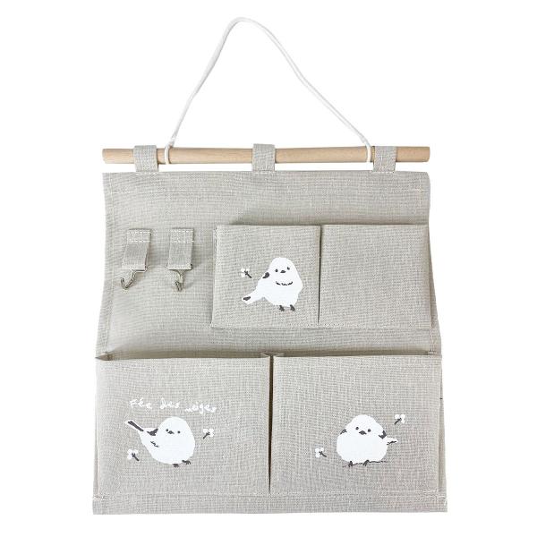 ウォールポケット 壁掛け収納ホルダー ウォールラック シマエナガ3