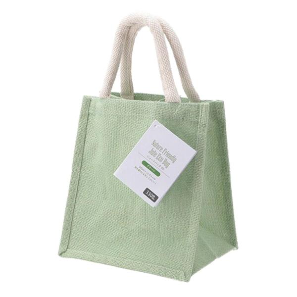 まとめ買い24個セット ジュートバッグ グリーン SS 1635/367106