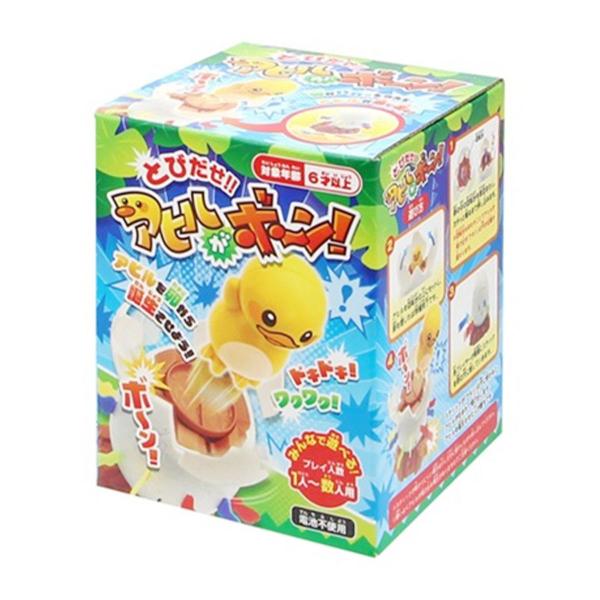 卵の穴にスティックを刺して当りの穴に刺さると、卵がパカッと割れてアヒルが飛び出します。【サイズ】人形：高さ約42mm卵と土台：約51×W96×H125mmスティック：長さ約44mm【材質】ABS、ポリプロピレン【JAN】4542099500...