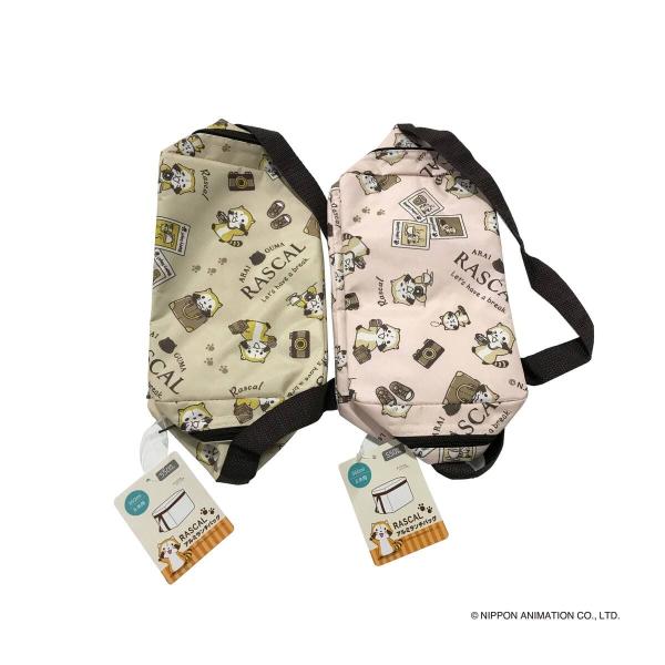 キャンプやピクニックに！350ml缶が6本入る、ラスカル ( カフェ柄 ) アルミランチバッグ  350ml・6 本用です。サイズ：(約)21×14×14cm【材質】発泡ポリエチレン、ポリエステル、塩化ビニル樹脂、アルミ蒸着フィルム【JAN...