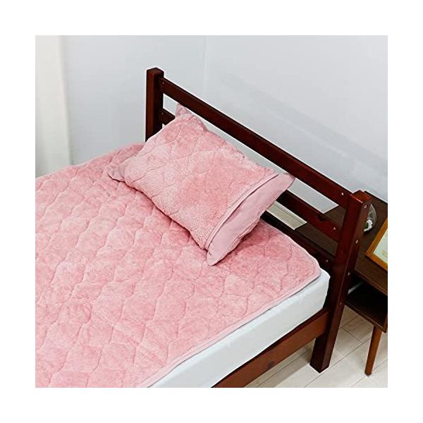 三幸 枕パッド やわらか ベビーボア 冬用 あったか 兼用サイズ ピンク 1枚 ふわふわ 517653-0002 50×60