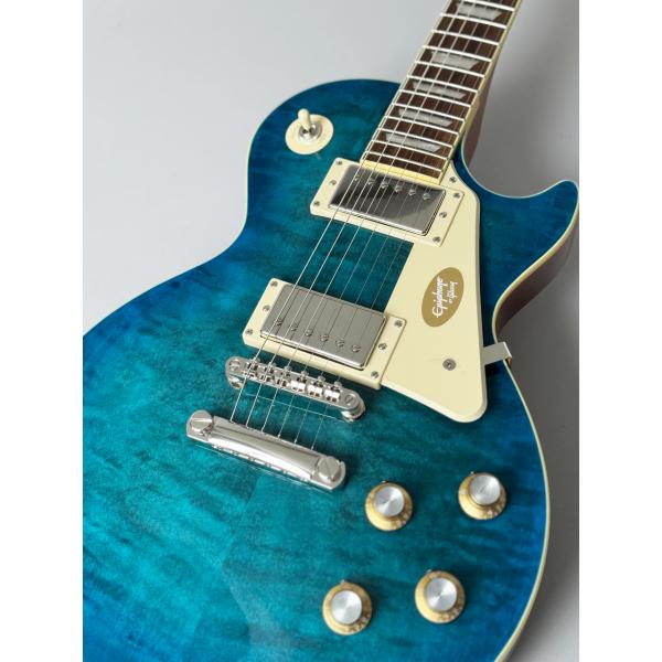 Epiphone Les Paul Standard Pro ギグバック 良品 Epiphone Les Paul Standard PlusTop PRO Trans Blue エレキギター