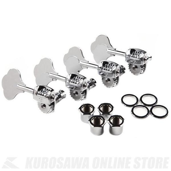 Fender Deluxe "F" Stamp Bass Tuning Machines, Left-Hand, Chrome (4)(x[X)(\t)yONLINE STOREz