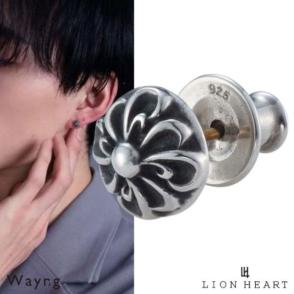 ライオンハート 片耳 ピアス ハウル スタッズ タテガミ シルバー925 K18 LION HEART（ライオンハート） ハウル スタッドピアス タテガミ