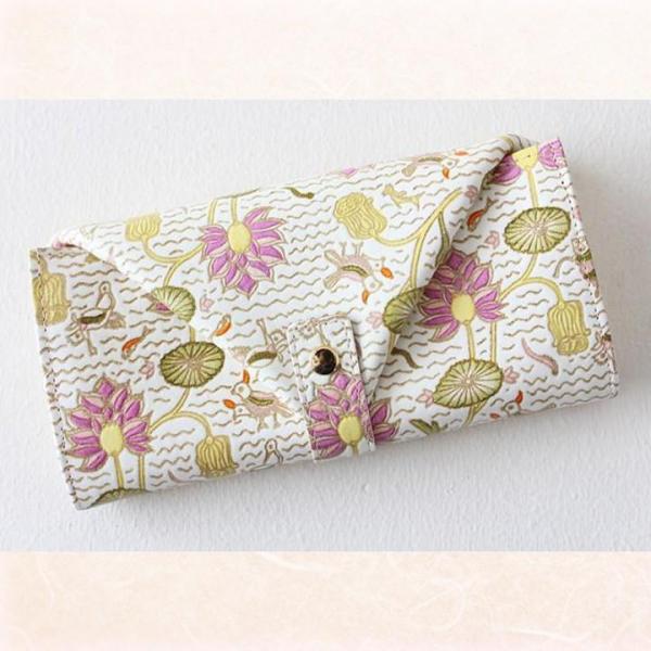 ギャルソン財布 レディース レザー ウォレット 本革 牛革 大容量 和柄 エスニック おしゃれ かわいい Hasu No Hana 蓮の花 姫革細工 Buyee Buyee Japanese Proxy Service Buy From Japan Bot Online