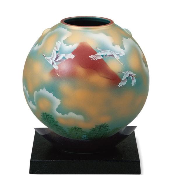 新築祝い 和風 プレゼント 九谷焼 高級ブランド Ak5 1309ならショッピング ランキングや口コミも豊富なネット通販 更にお得なｔポイントも スマホアプリも充実で毎日どこからでも気になる商品をその場でお求めいただけます 花 ガーデニング 花瓶 陶器 赤富士に鶴 和風