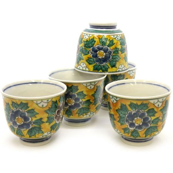 来客用九谷焼湯のみ5客セット吉田屋牡丹和食器湯呑み茶碗 Buyee Buyee 提供一站式最全面最專業現地yahoo Japan拍賣代bid代拍代購服務