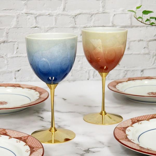 結婚祝い プレゼント おしゃれ 九谷焼 陶器 ワイングラス ペアセット 銀彩 K6 1129 和座倶楽部 通販 Yahoo ショッピング