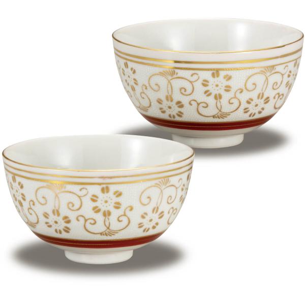 ペア ご飯茶碗 九谷焼 夫婦茶碗 白粒鉄仙 陶器 高級 ブランド 和食器