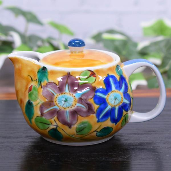 おしゃれ 食器 九谷焼 急須 ポット 吉田屋鉄仙 茶こし網付 陶器 高級 ブランド 和食器 日本製 爆買 父の日
