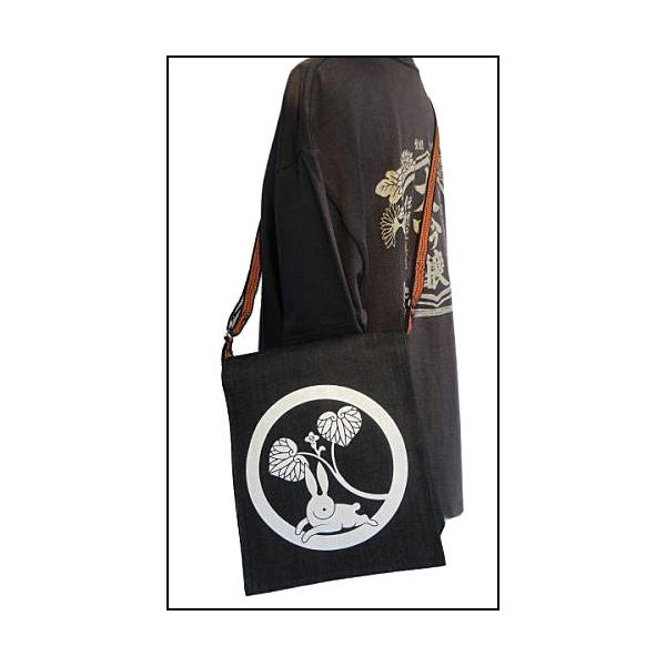 チワワプリント デニムショルダーバッグ チワワプリント デニムショルダーバッグ