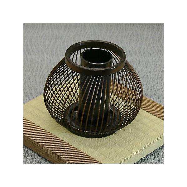 美品　駿河竹　千筋細工　竹心坊　花瓶 駿河竹千筋細工 花器 登龍 静岡県伝統工芸品 伝統工芸士・大村竹
