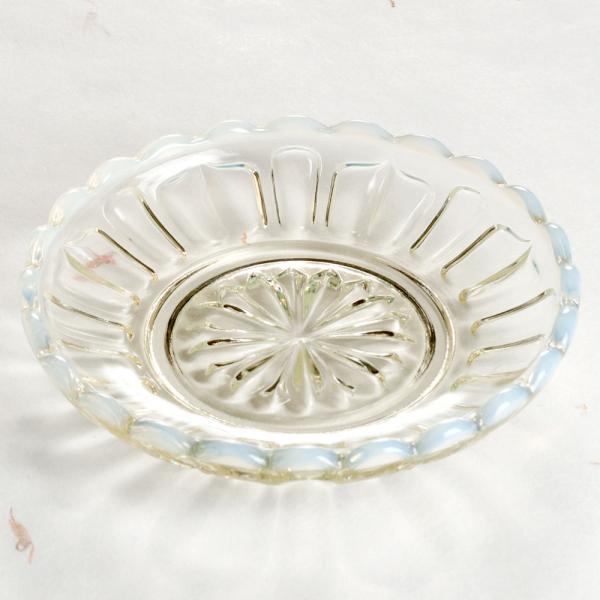 廣田硝子 雪の花 豆皿 古代色 アンティークなスタイルの厚手ガラス食器