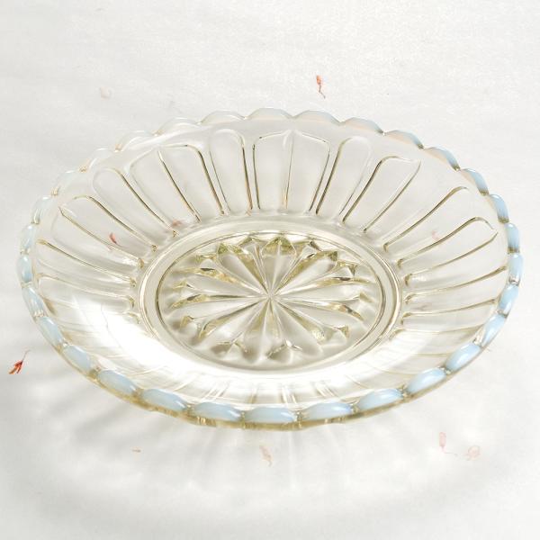 廣田硝子雪の花古代色アンティーク厚手ガラス食器レトロセット美品