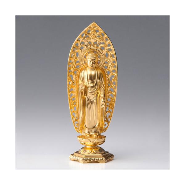 仏像・八体仏 高岡鋳物 阿弥陀如来像(金箔) 15cm (BZ-008-AGH 仏像・八体仏 高岡鋳物 阿弥陀如来像(金箔) 15cm (BZ-008-AGH