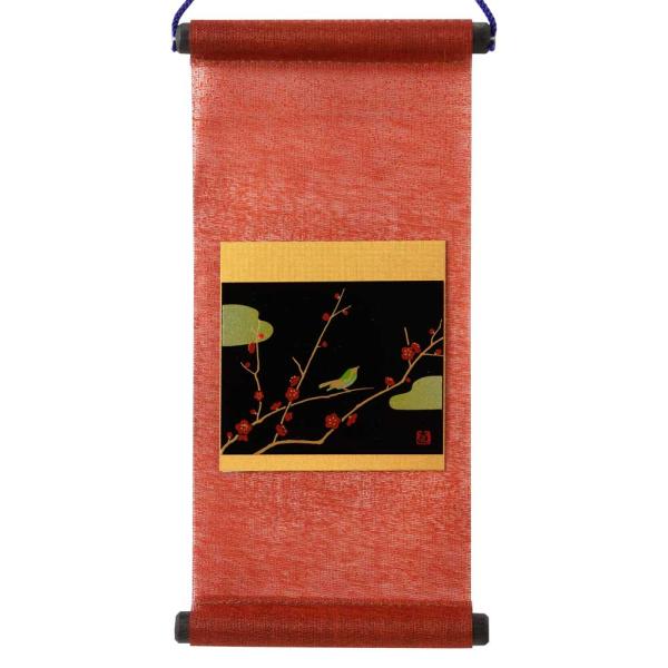 蒔絵ミニ短冊 ミニ掛け軸 正月掛け飾り・吊り飾り 木之本 福島県の工芸品 Maki-e mini strip Fukushima craft