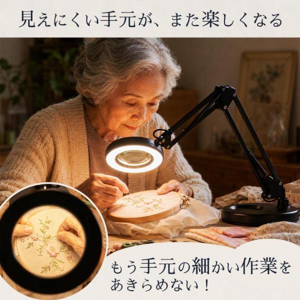 �X�^���h���[�y ���C�g�t�� 30�{ �g�勾 �X�^���h 3�i�K���� ���ዾ LED ���C�g�t�� �n���h���C�g �d�C�X�^���h 360�� �h�V�̓� ���� ���i�摜3