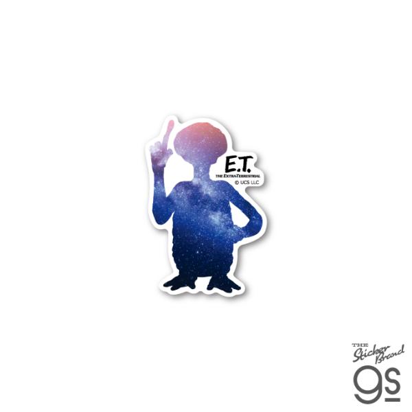 ◆ロサンゼルス ユニバーサルスタジオ ハリウッド E.T. 置物・ステッカー E.T. ダイカットミニステッカー ETシルエット ユニバーサル ステッカー
