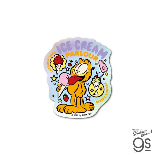 ガーフィールド ホログラムミニステッカー ICE CREAM PARLOUR アニメ