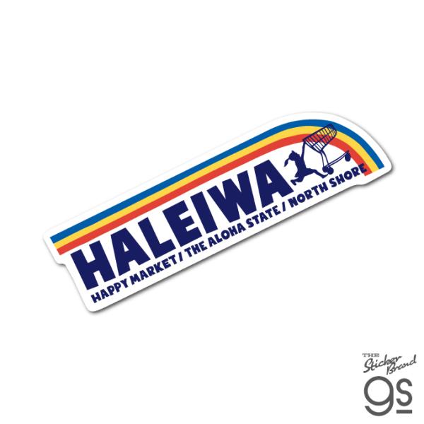 ハレイワハッピーマーケット ステッカー HALEIWA レインボー HHM081