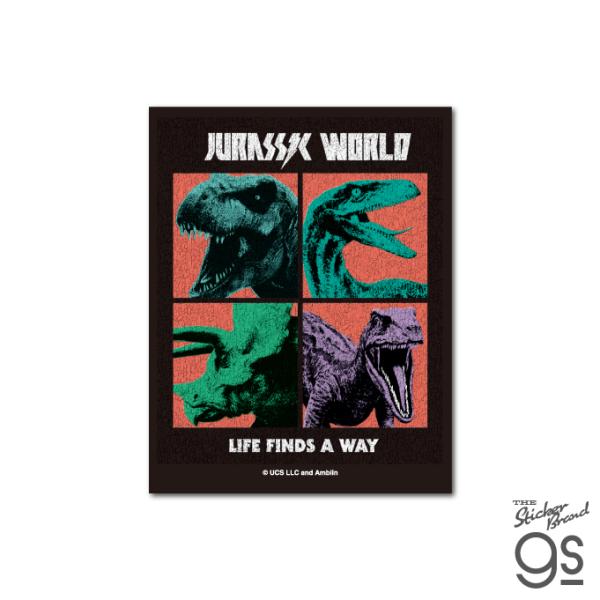 ジュラシック・ワールド ダイカットステッカー LIFE FINDS A WAY 恐竜 化石 映画 コレクション プレゼント gs 公式グッズ JUR007
