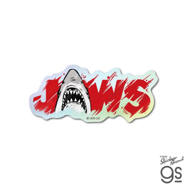 ジョーズ ホログラムミニステッカー01 JAWS 50周年 サメ ユニバーサル