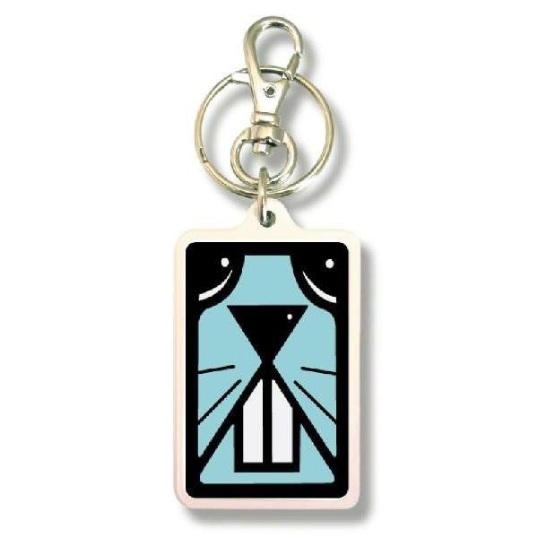 SIZE:W3.3cm H5cm屋外使用ＯＫ！耐水性のあるステッカーがキーホルダーの両面に張られています。便利な2WAYなので鍵と一緒はモチロン、カバンや携帯など色々なところでお楽しみ下さい。画像は拡大したものです。（サイズはおおよその目安...