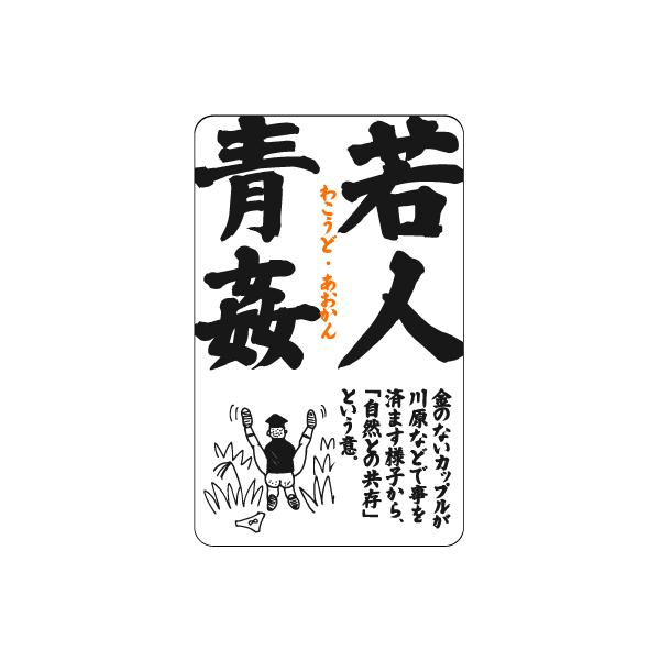 四文字格言ステッカー Kg04 若人青姦 わこうどあおかん Buyee Buyee Japanese Proxy Service Buy From Japan Bot Online