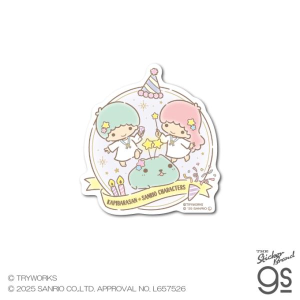 カピバラさん20th×サンリオキャラクターズステッカー とぅえんくるさん