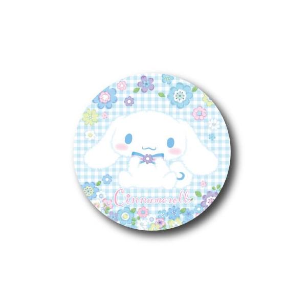 LCB302 シナモロール 76mm ふわふわ缶バッジ01 Cinnamoroll ふわふわ