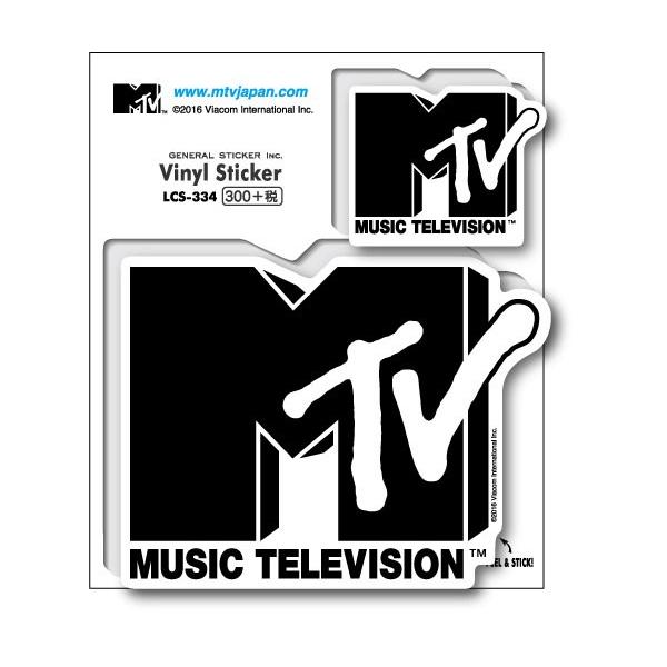 MTV ロゴ ステッカー ブラック LCS334 音楽 ミュージック グッズ