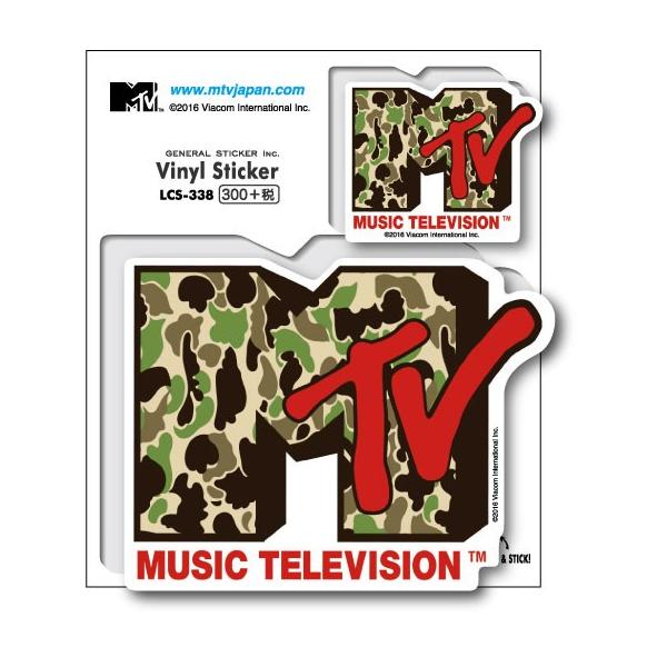 MTV ロゴ ステッカー カモフラージュ LCS338 音楽 ミュージック グッズ