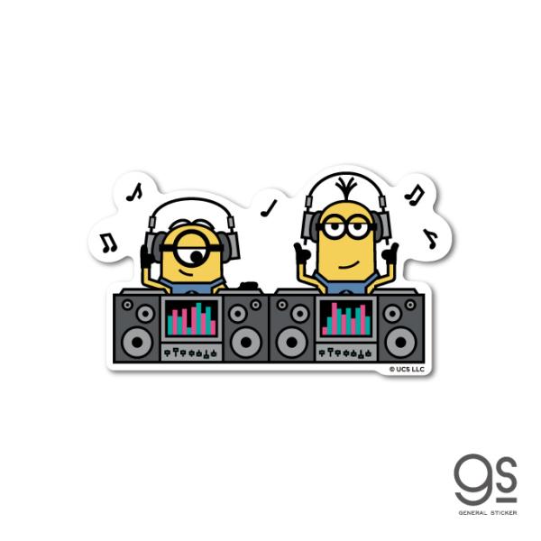 ミニオンズ ダイカットステッカー DJ スチュアート&amp;ケビン ユニバーサル キャラクターステッカー 映画 怪盗グルー シリーズ イラスト gs 公式グッズ MN-024