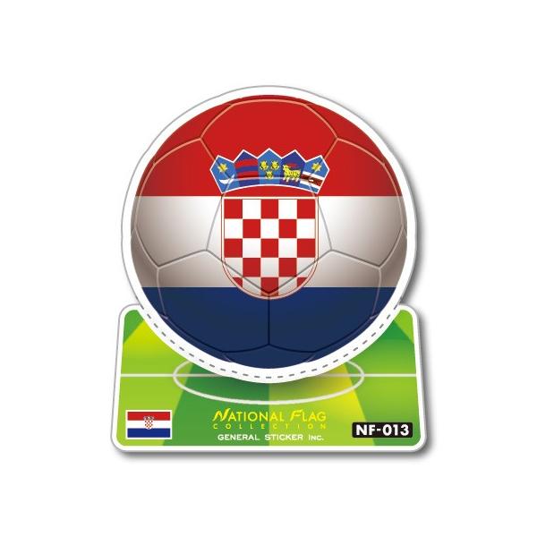Jサッカーサポートステッカー サッカーボールステッカー クロアチア CROATIA NF013 スポーツ