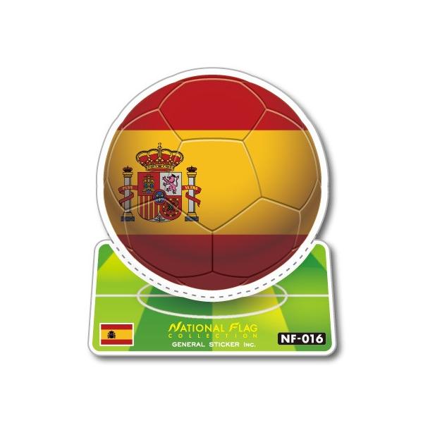 サッカーボールステッカー スペイン SPAIN NF016 スポーツステッカー