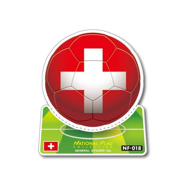 サッカーボールステッカー スイス SWITZERLAND NF018 スポーツ