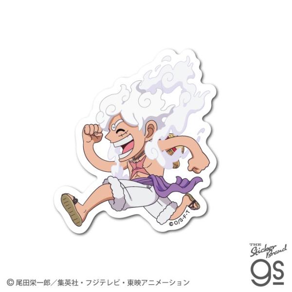 ワンピース ダイカットステッカー デフォルメ ルフィ(ギア5) 横向き