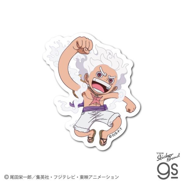 ワンピース ダイカットステッカー デフォルメ ルフィ(ギア5) 腕上げ