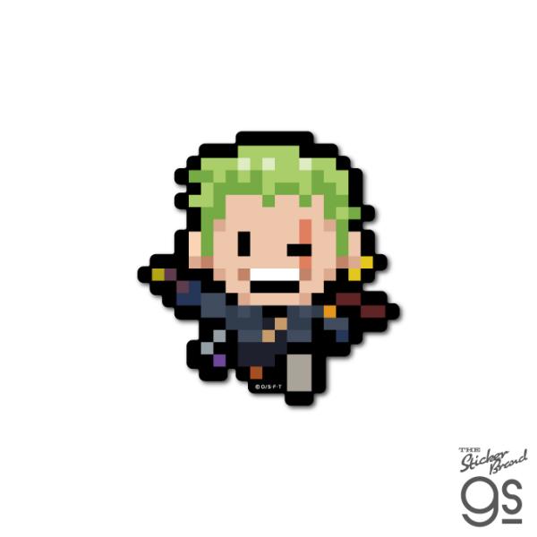 ピクセルワンピースステッカー ゾロ(エッグヘッドver.) キャラクター