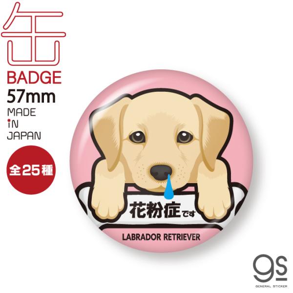 花粉症であることをさりげなく周囲に伝えたい、、そんな悩みをお持ちの方必見のアイテム！ちゃんと伝わる、57mmサイズのアピール缶バッジです。★☆★選べる犬種は全25種★☆★好きな犬種を選んでつけるだけ♪お散歩バッグや愛犬グッズとともに、トート...