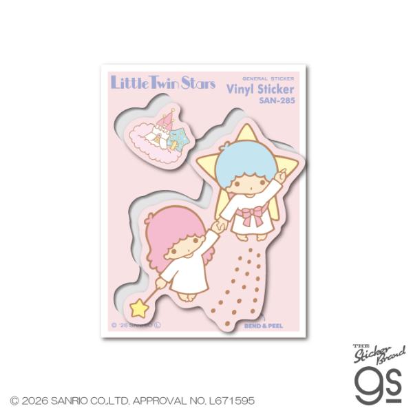 サンリオキャラクターズ ハーフカットステッカー リトルツインスターズ sanrio スマホ 手帳 可愛い プレゼント キャラクター gs 公式グッズ SAN285