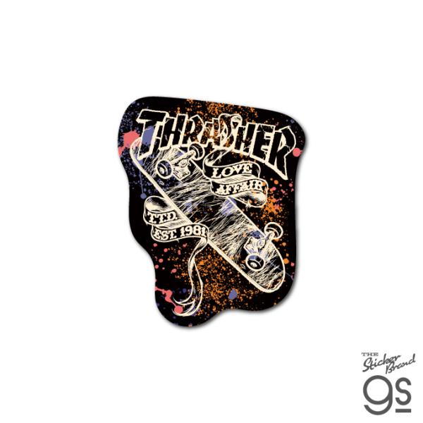 THRASHER ダイカットステッカー True' Til Death スラッシャー ロゴ