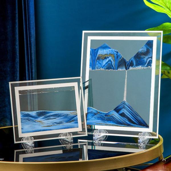 砂時計の形をした3Dガラスの砂時計,家の装飾のための長方形のアート画像 :ccc202301241622-00381:wealthy 通販  