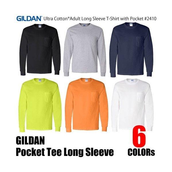 GILDAN（ギルダン） GILDAN Tシャツ 米国ブランド 長袖 ポケット付き
