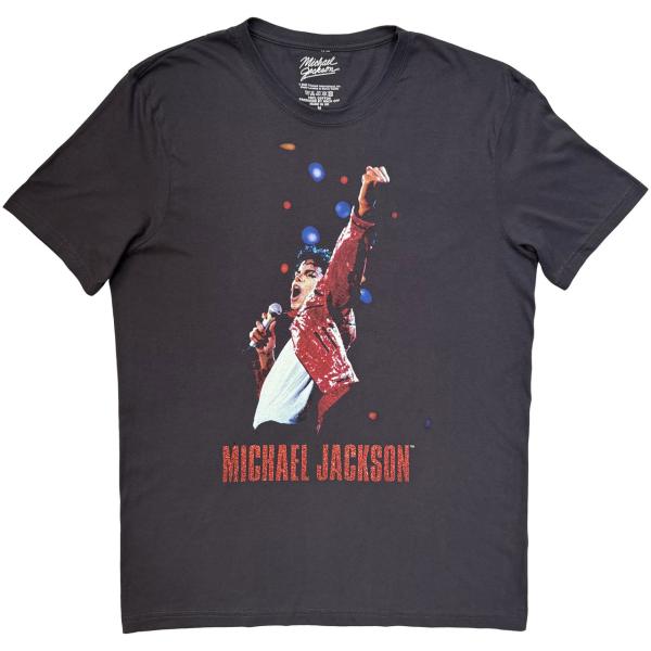 Michael Jackson Beat It M Tシャツ マイケルジャクソン ROCK OFF 【公式新品】MICHAEL JACKSON - BEAT IT LIVE CHARCOAL GREY