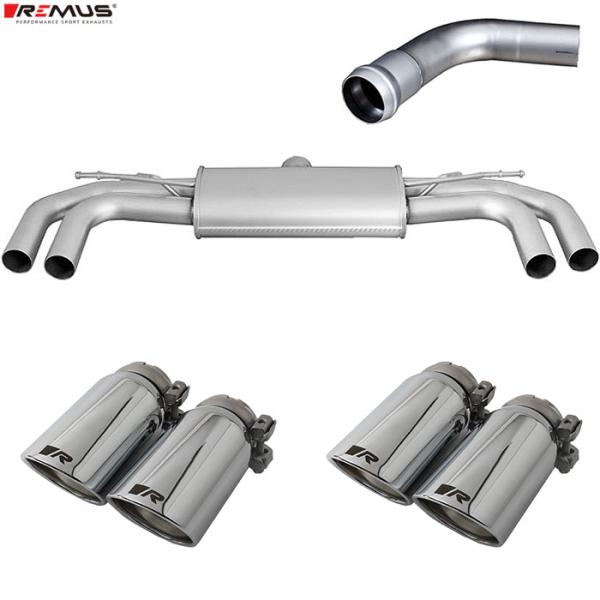 レムス マフラー A3(8V) スポーツバック 8VCXS/8VCPT 1.4TFSI REMUS マフラー 正規品 0046 55SR テールセット