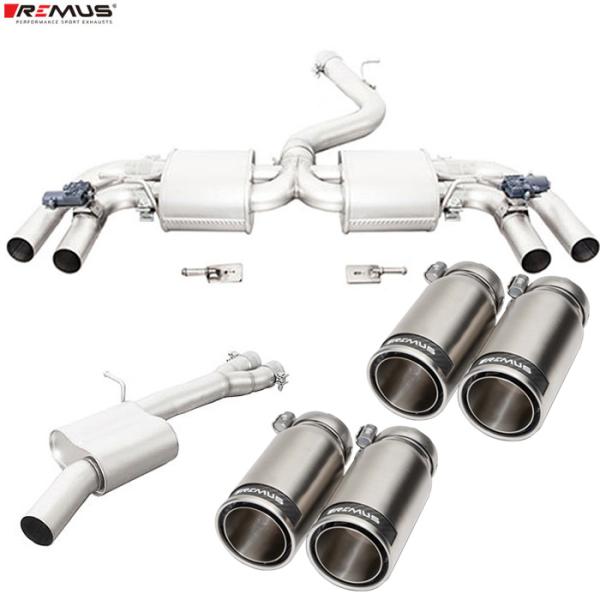レムス マフラー RS3 (8V) スポーツバック 2.5 8VCZGF REMUS マフラー 正規品 0046 83CR テールセット