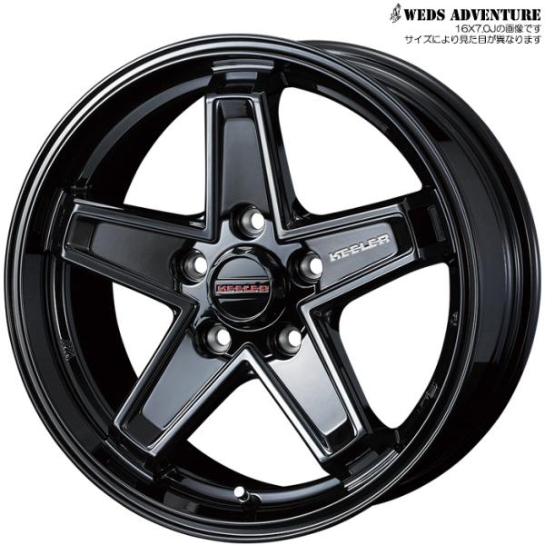 WEDS キーラータクティクス ブラック 1本 17×7.0J+35 5H 110 ウェッズ ホイール KEELER TACTICS ブロスブラック 39729